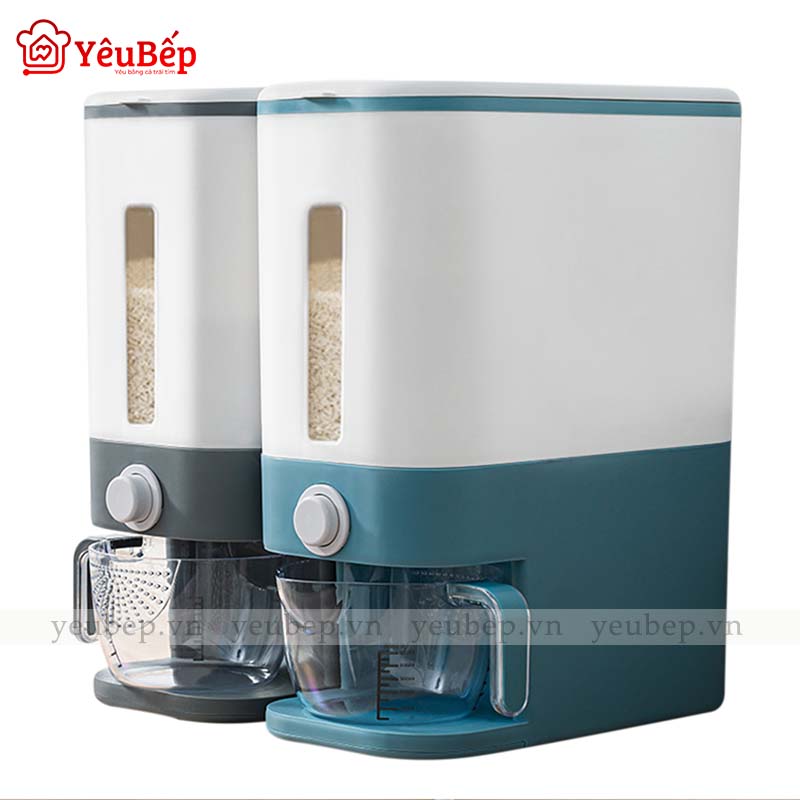 Thùng Đựng Gạo Thông Minh 12kg Kèm Cốc Đong Gạo Tiện Dụng