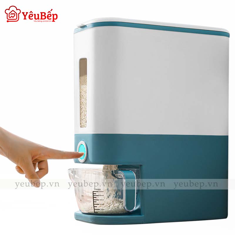 Thùng Đựng Gạo Thông Minh 12kg Kèm Cốc Đong Gạo Tiện Dụng