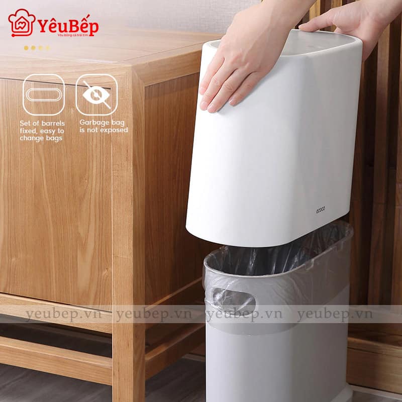Thùng Rác Thông Minh Để Nhà Vệ Sinh Có Nút Cảm Ứng