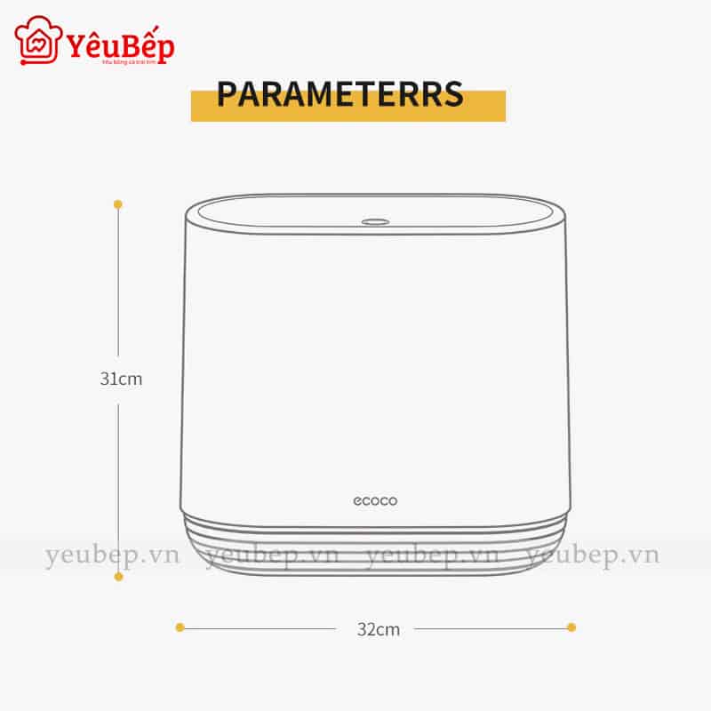 Thùng Rác Thông Minh Để Nhà Vệ Sinh Có Nút Cảm Ứng