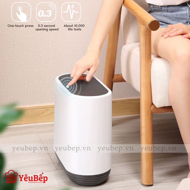 Thùng Rác Thông Minh Để Nhà Vệ Sinh Có Nút Cảm Ứng