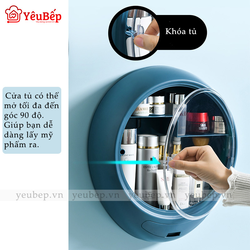 Tủ Đựng Mỹ Phẩm, Trang Sức Chống Nước Nhà Tắm Bằng Nhựa ABS