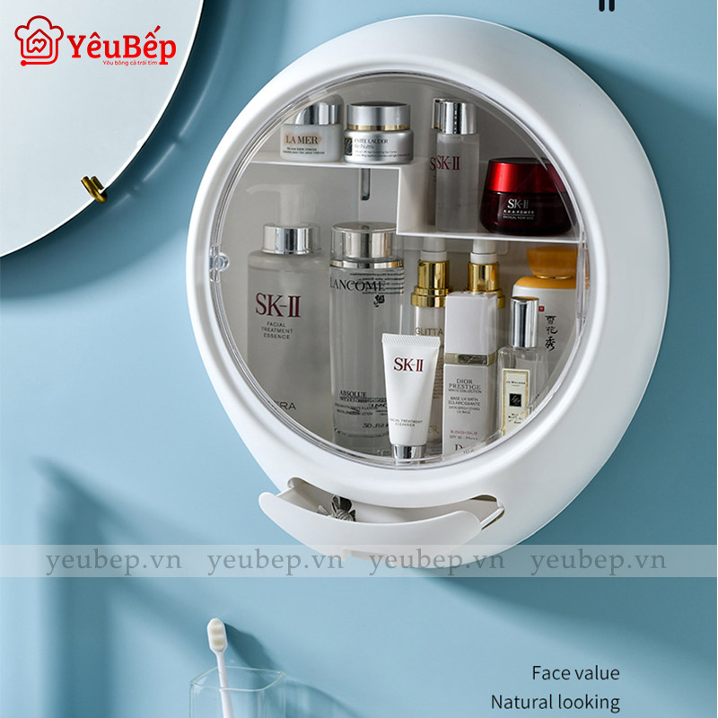 Tủ Đựng Mỹ Phẩm, Trang Sức Chống Nước Nhà Tắm Bằng Nhựa ABS