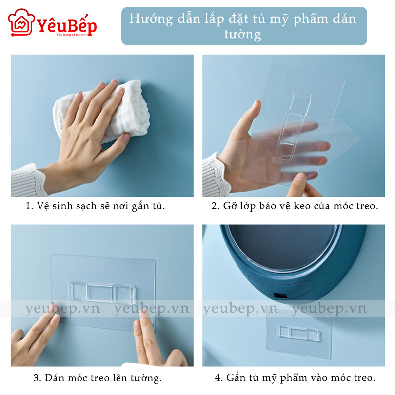 Tủ Đựng Mỹ Phẩm, Trang Sức Chống Nước Nhà Tắm Bằng Nhựa ABS