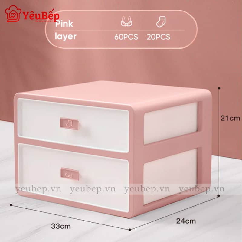 Tủ Nhựa Đựng Đồ Lót 2 Ngăn, 3 Ngăn Tiện Lợi