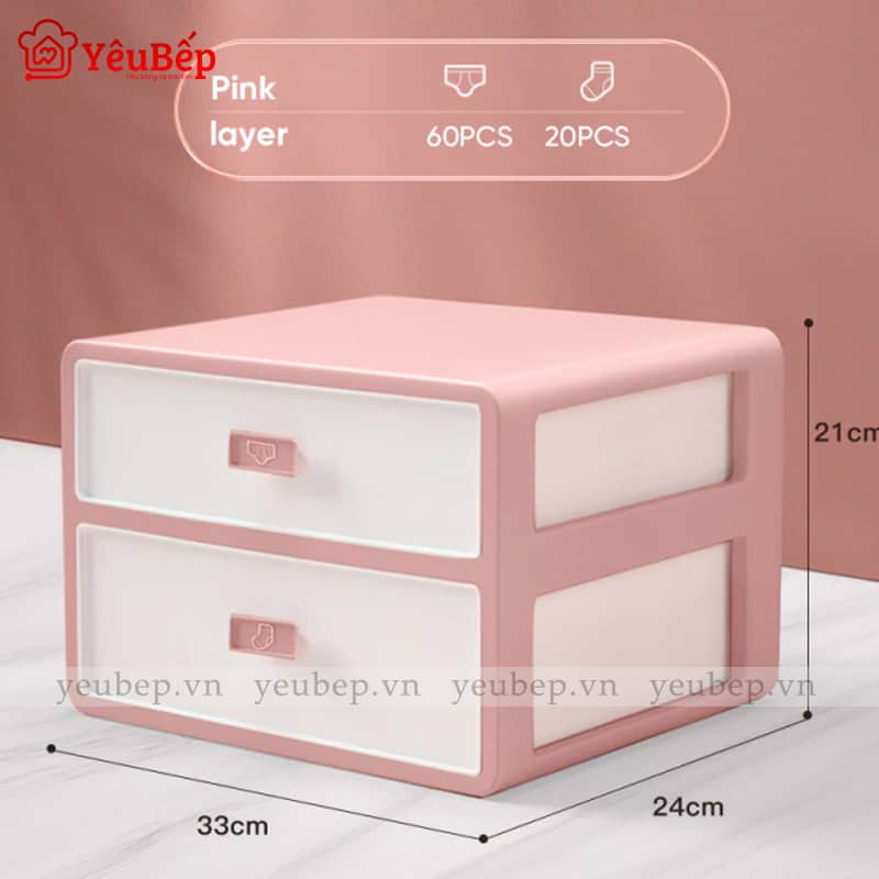 Tủ Nhựa Đựng Đồ Lót 2 Ngăn, 3 Ngăn Tiện Lợi