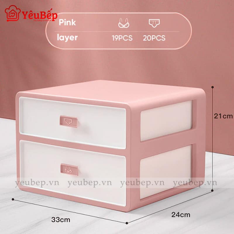 Tủ Nhựa Đựng Đồ Lót 2 Ngăn, 3 Ngăn Tiện Lợi