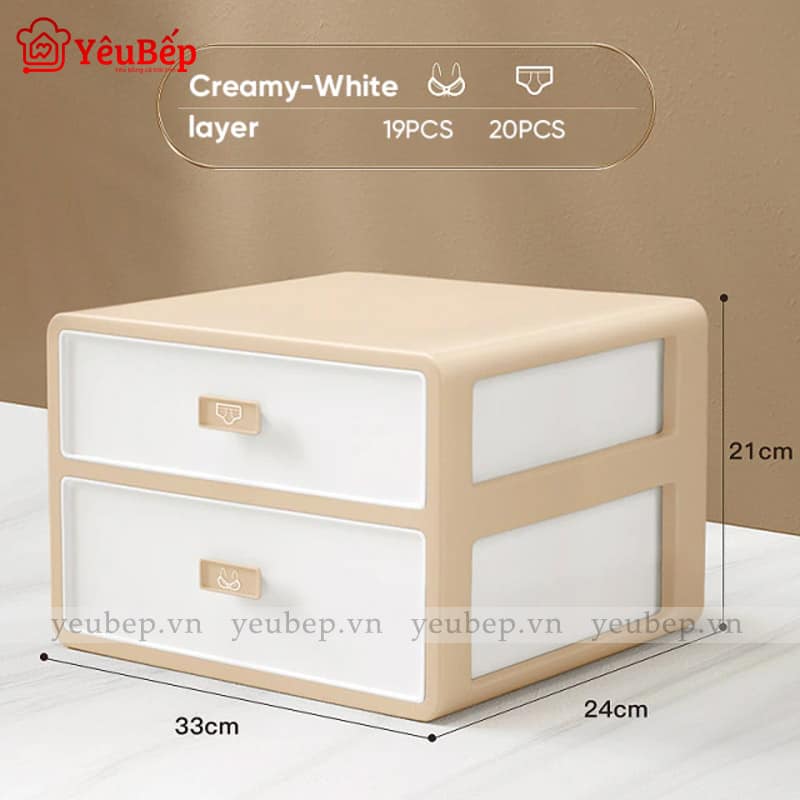 Tủ Nhựa Đựng Đồ Lót 2 Ngăn, 3 Ngăn Tiện Lợi