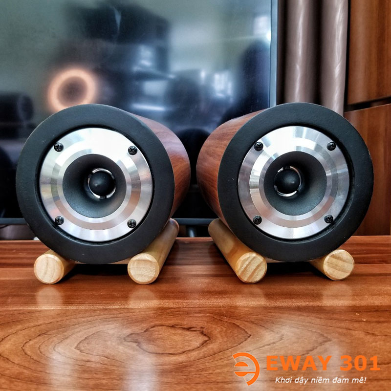 Cặp Loa Treble Pioneer P8802 Lắp Vỏ Gỗ Hình Trụ