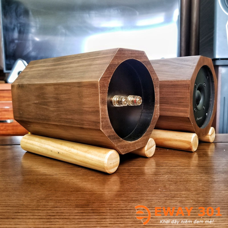 Cặp Loa Treble Pioneer P03 Lắp Vỏ Gỗ Bát Giác Độc Đáo