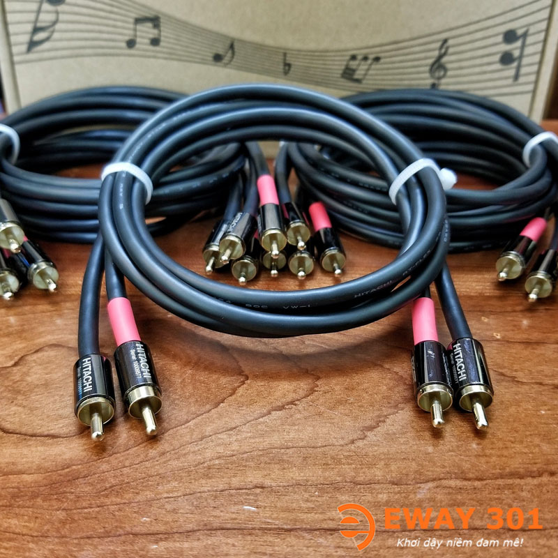 Bộ Dây AV Hitachi 6 Lõi Chống Nhiều Hàng Nhật Bãi Xịn - Dài 1m