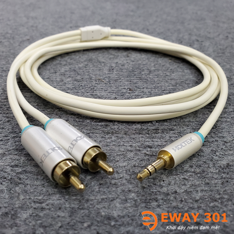 Dây 3.5mm ra 2 AV HOLTEK Chuẩn Hi-End Dài 5m