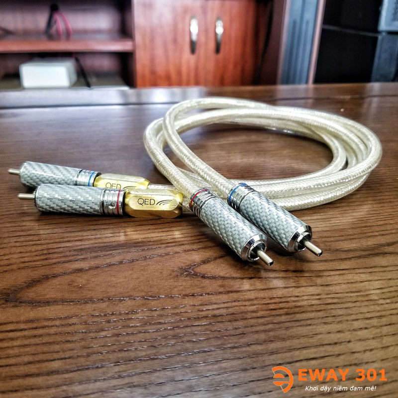 Dây Av QED Chống Nhiễu 2 Lớp Mạ Bạc Chính Hãng Đến Từ Anh Quốc