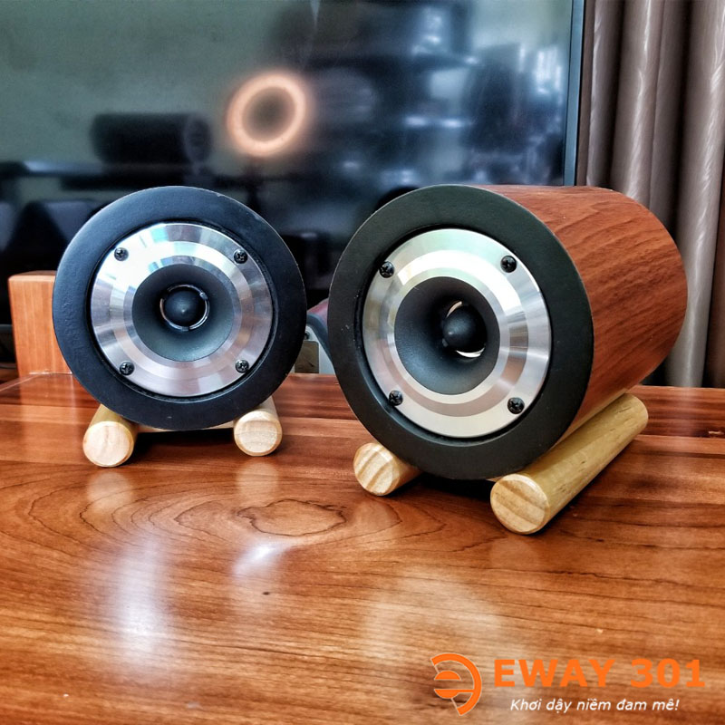 Cặp Loa Treble Pioneer P8802 Lắp Vỏ Gỗ Hình Trụ