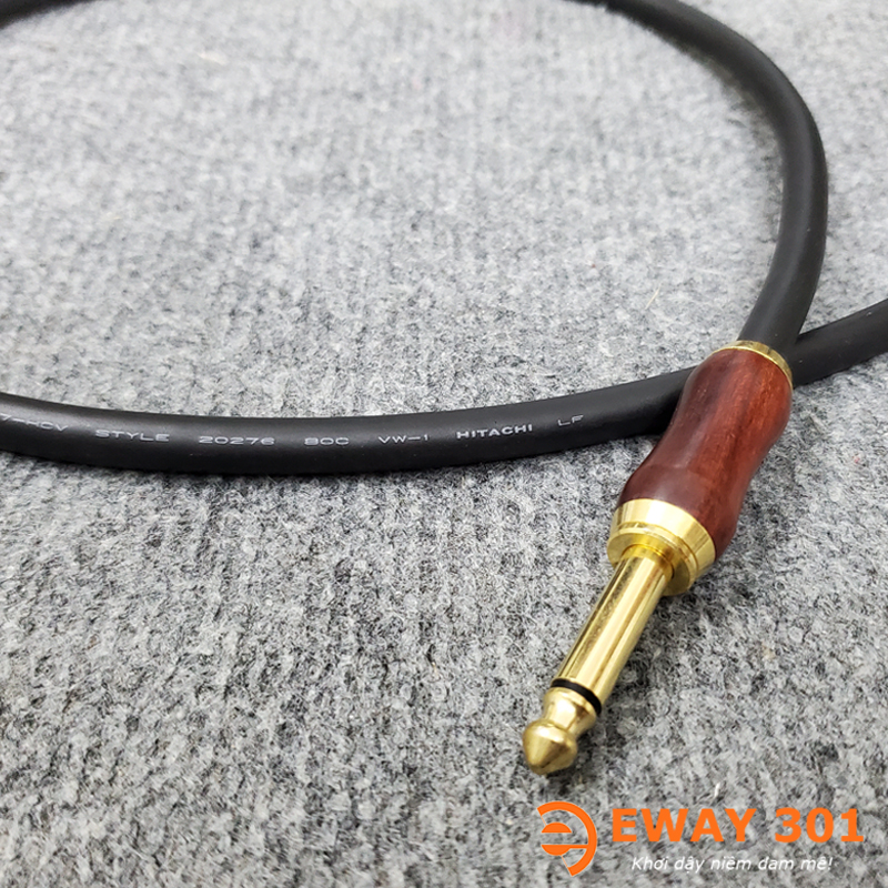 Dây Micro Không Dây Hitachi DIY - Dây 2 Đầu Jack 6 Ly Gỗ