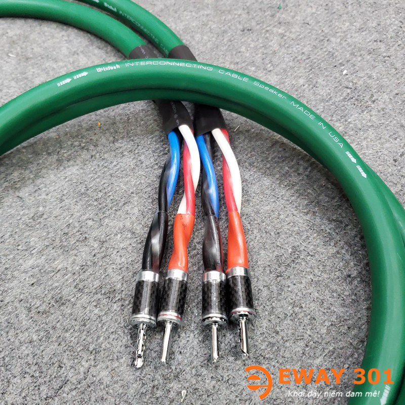 Bộ Dây Loa Mcintosh Full Jack Bắp Chuối Bọc Carbon 2,5m