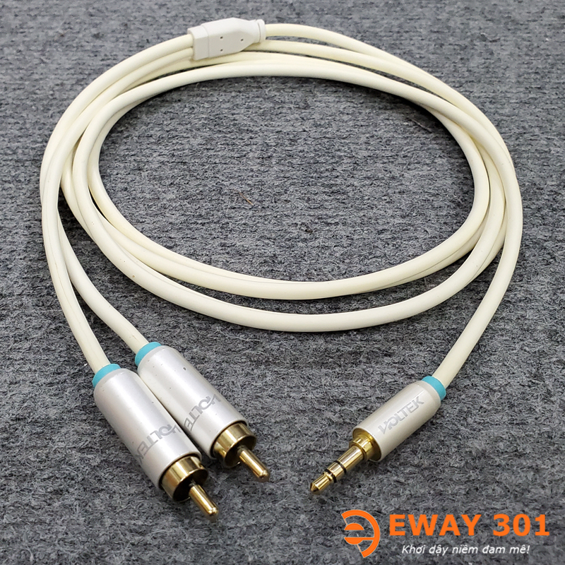 Dây 3.5mm ra 2 AV HOLTEK Chuẩn Hi-End Dài 5m