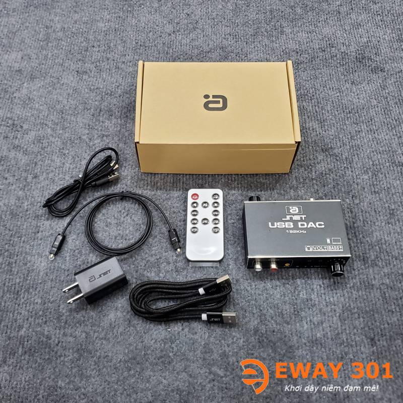 Giải Mã Âm Thanh JNET DAC DA500U Giải Mã Cổng Optical, Coaxial, PC USB