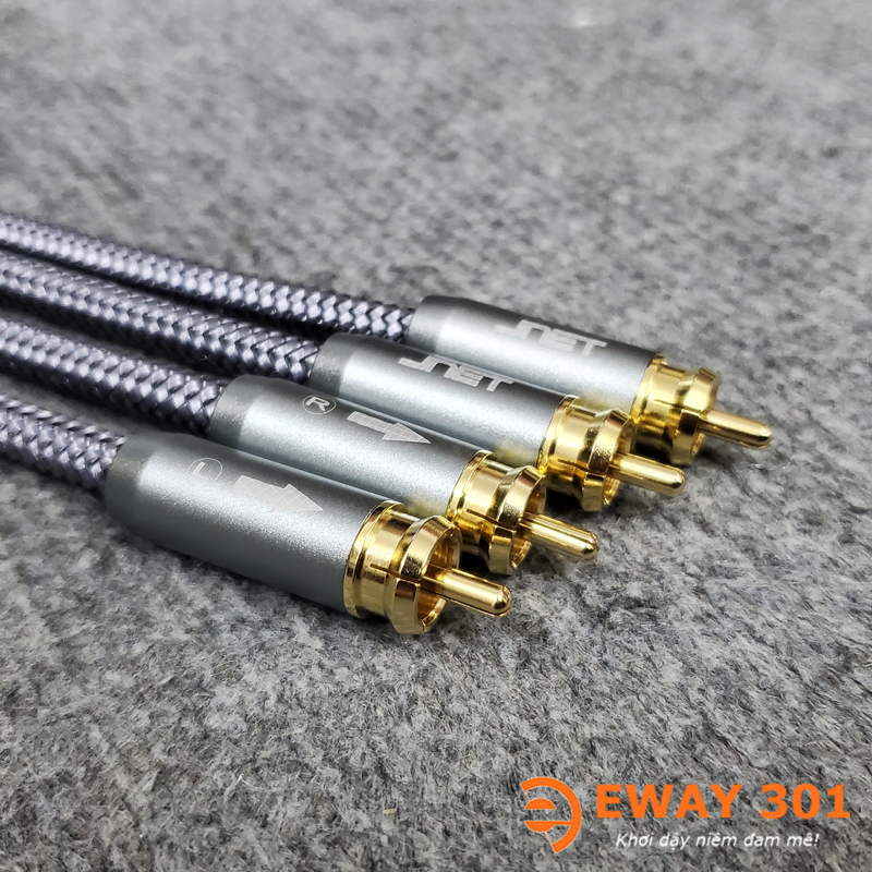 Bộ Dây AV (RCA) Chính Hãng Jnet Chống Nhiễu 1 Chiều - Dài 1m
