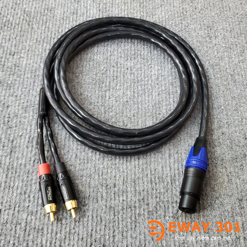 Dây Tín Hiệu Cho Loa SUB Điện Hitachi - Dây Canon Cái Ra 2AV