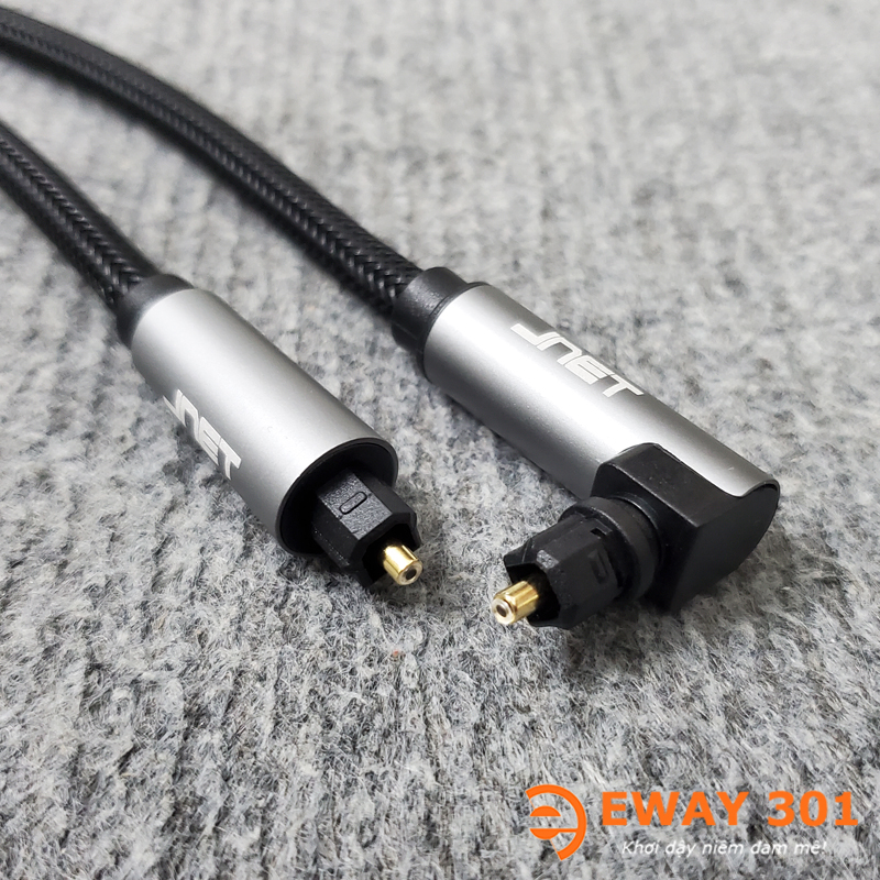 Dây Quang Học Optical JNET 1 Đầu Vuông Góc 1 Đầu Thẳng - Dài 2m