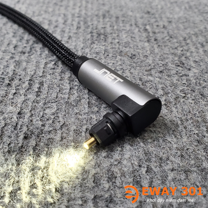 Dây Quang Học Optical JNET 1 Đầu Vuông Góc 1 Đầu Thẳng - Dài 2m