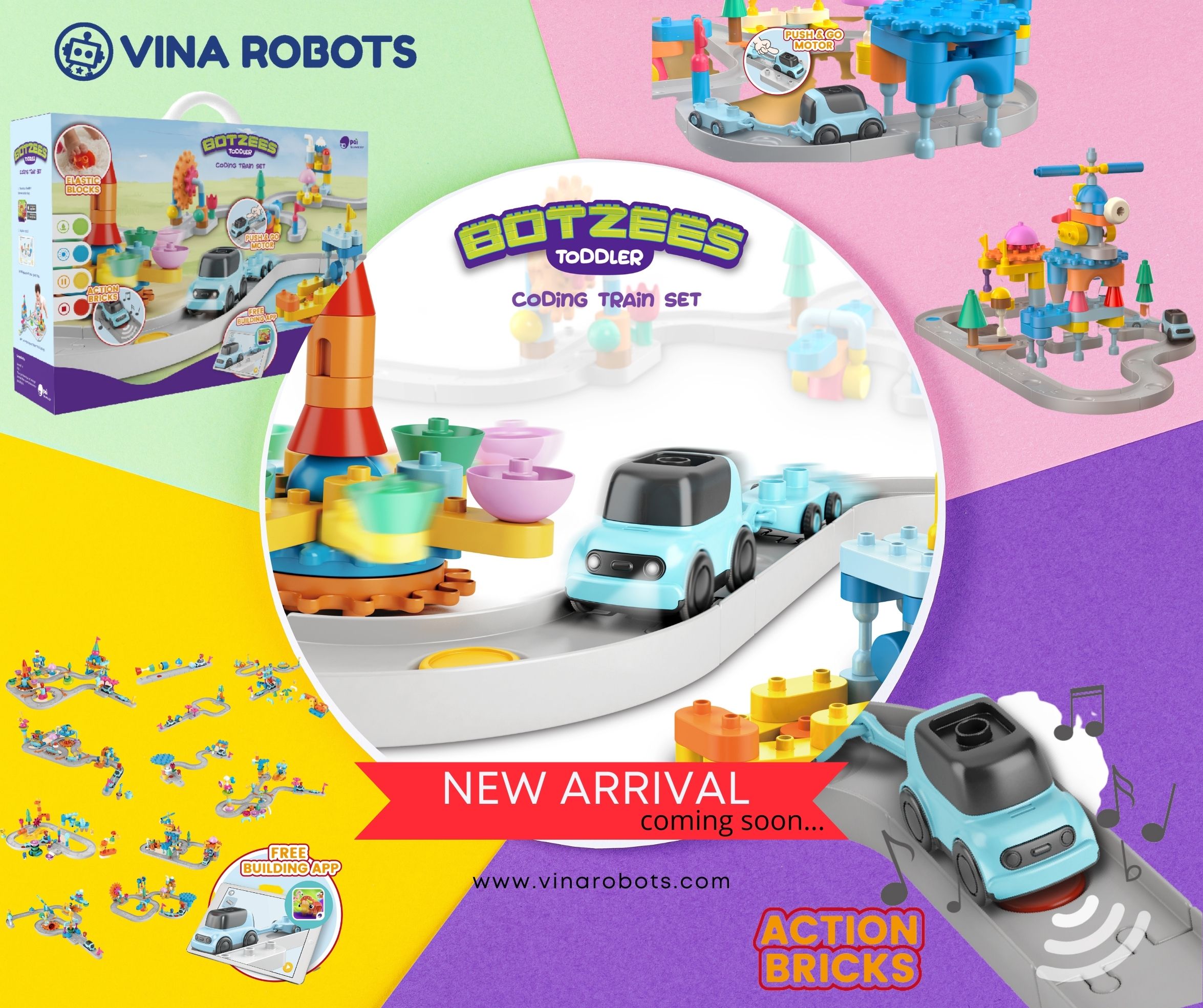 BOTZEES TODDLER - CODING TRAIN - XE LỬA THÔNG MINH