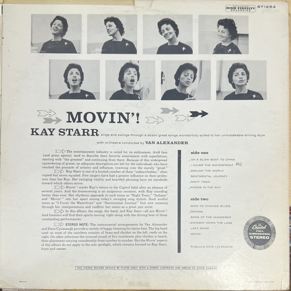 vinyl Kay Starr – Movin'!