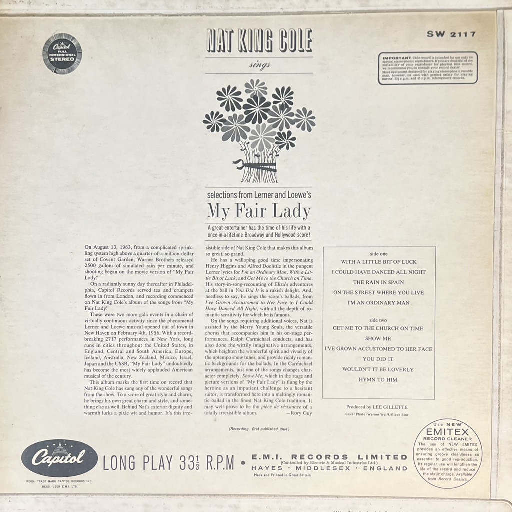 vinyl Nat King Cole – Nat King Cole Sings My Fair Lady