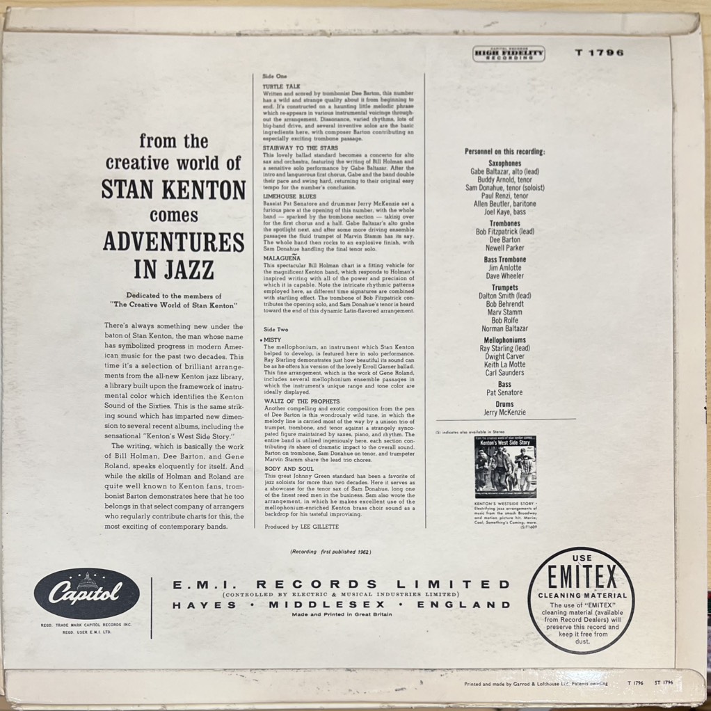 vinyl Stan Kenton – Adventures In Jazz