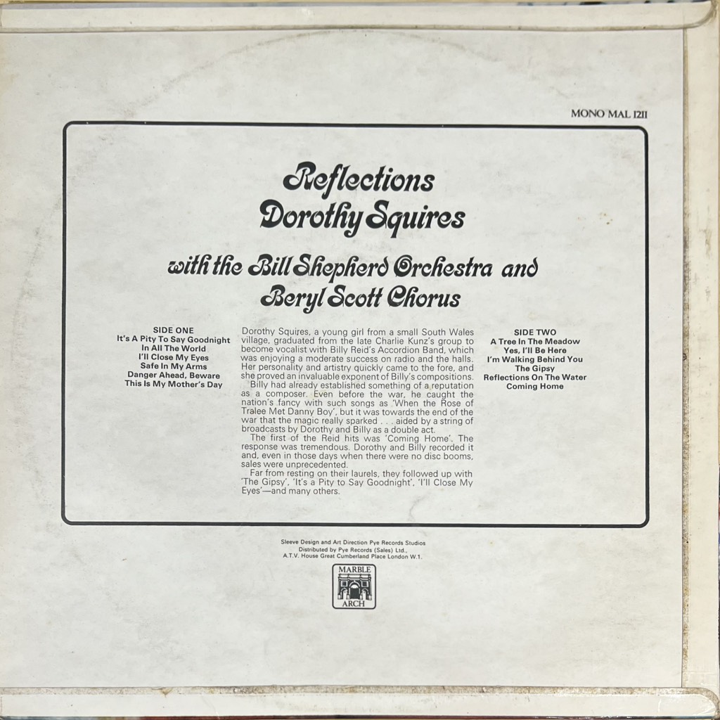 vinyl Dorothy Squires – Reflections