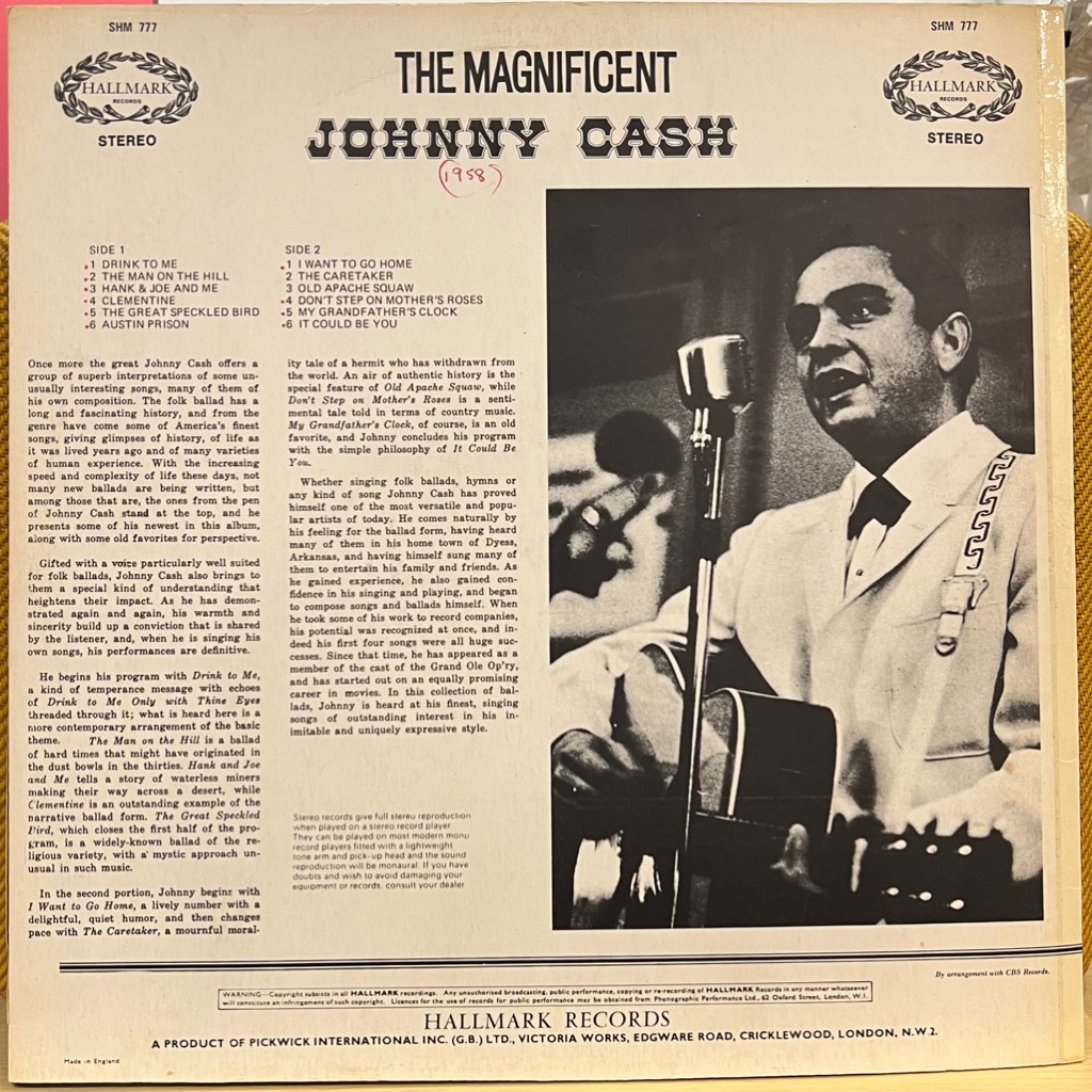 vinyl Johnny Cash – The Magnificent Johnny Cash