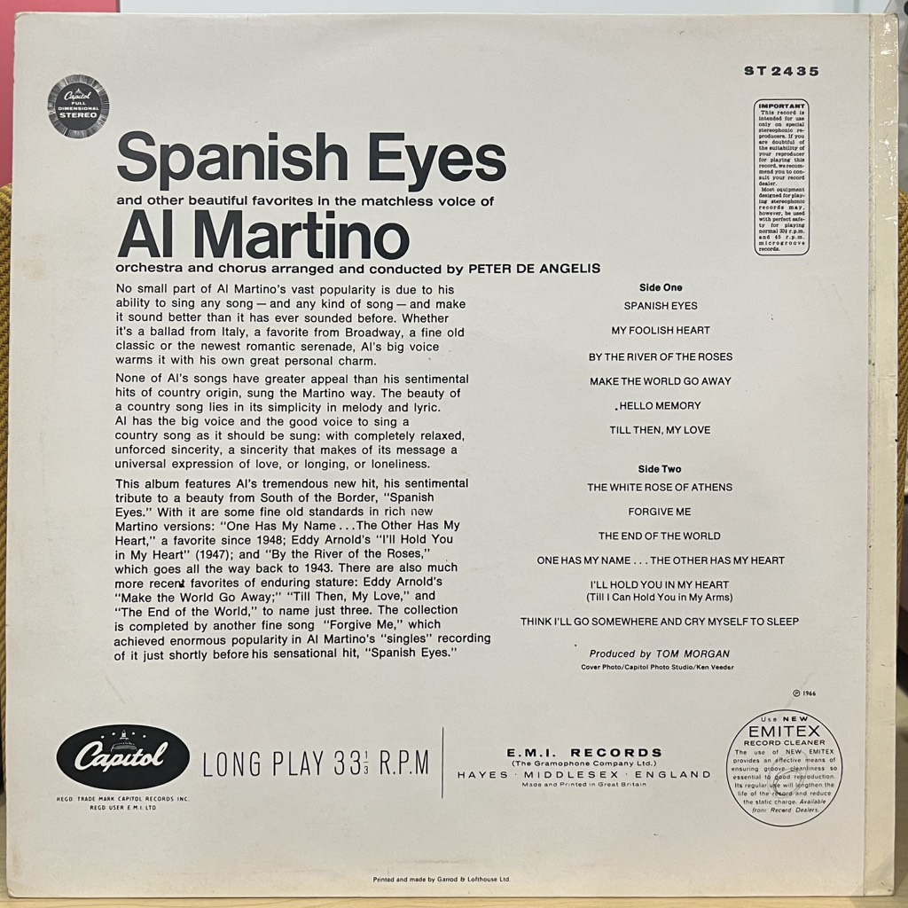 vinyl Al Martino – Spanish Eyes