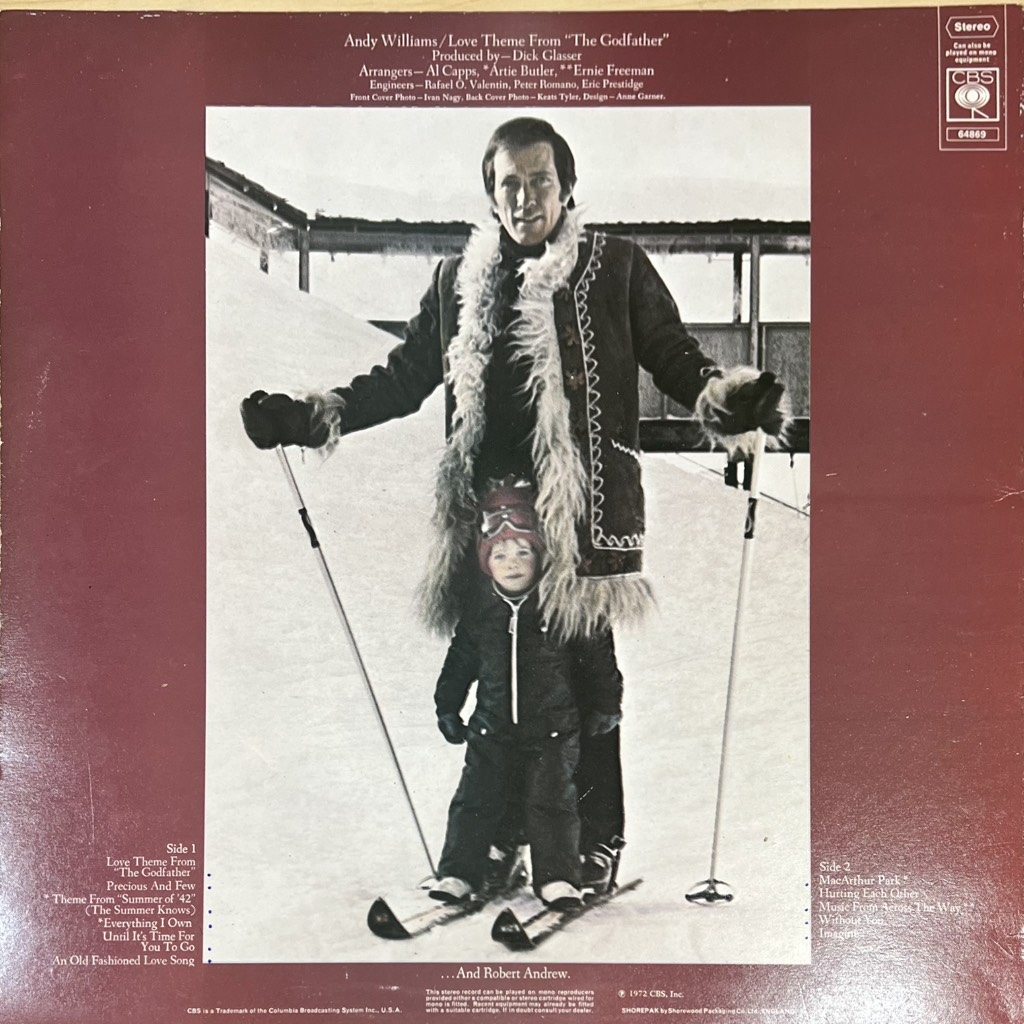 thuê vinyl Andy Williams – Love Theme From 