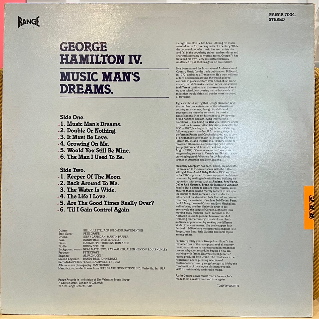 vinyl George Hamilton IV – Music Man's Dreams