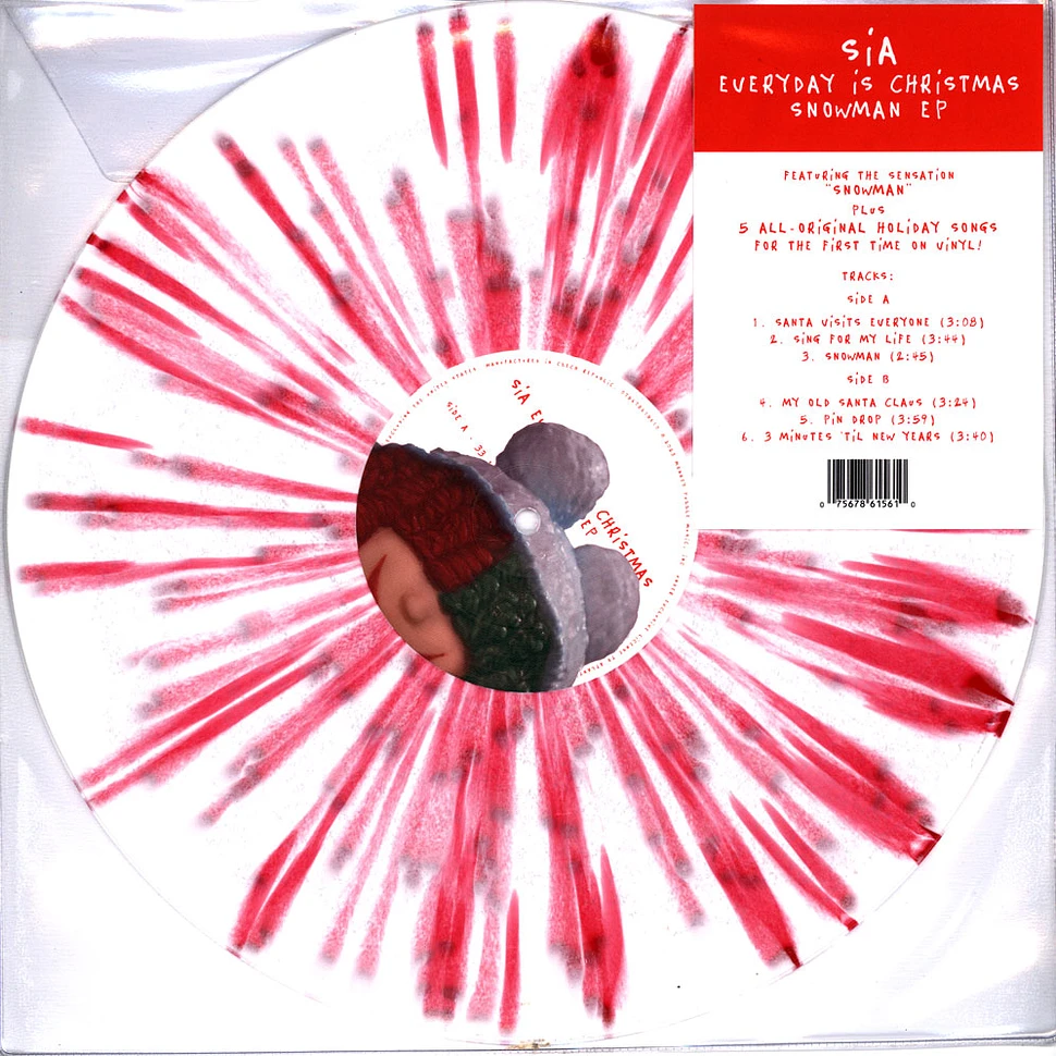 vinyl SIA - EVERYDAY IS CHRISTMAS (SNOWMAN EP) (RED & WHITE SPLATTER VINYL)