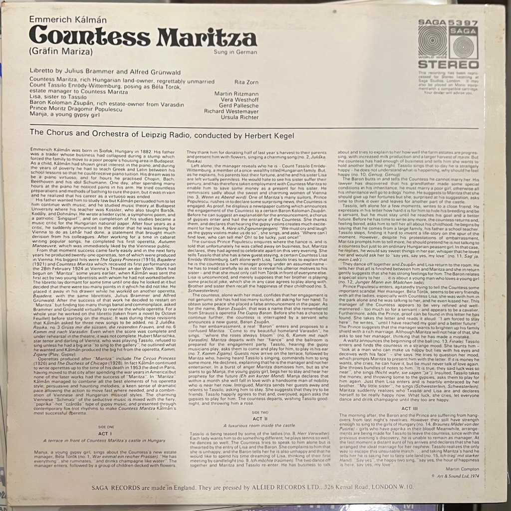 vinyl Emmerich Kalman – 