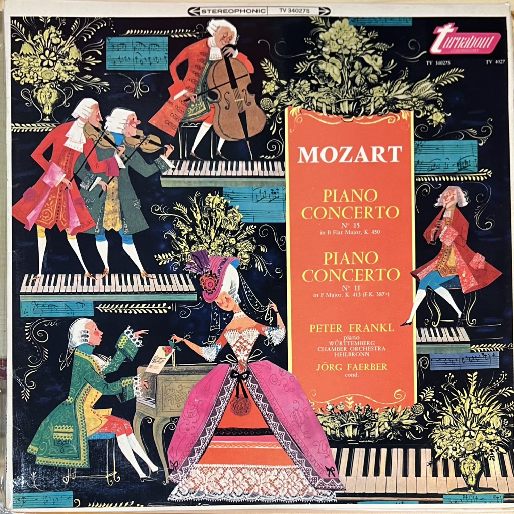 vinyl Mozart, Peter Frankl, Jörg Faerber – Piano Concerto Nº 15 In B Flat Major, K. 450 / Piano Concerto Nº 11 In F Major, K. 413