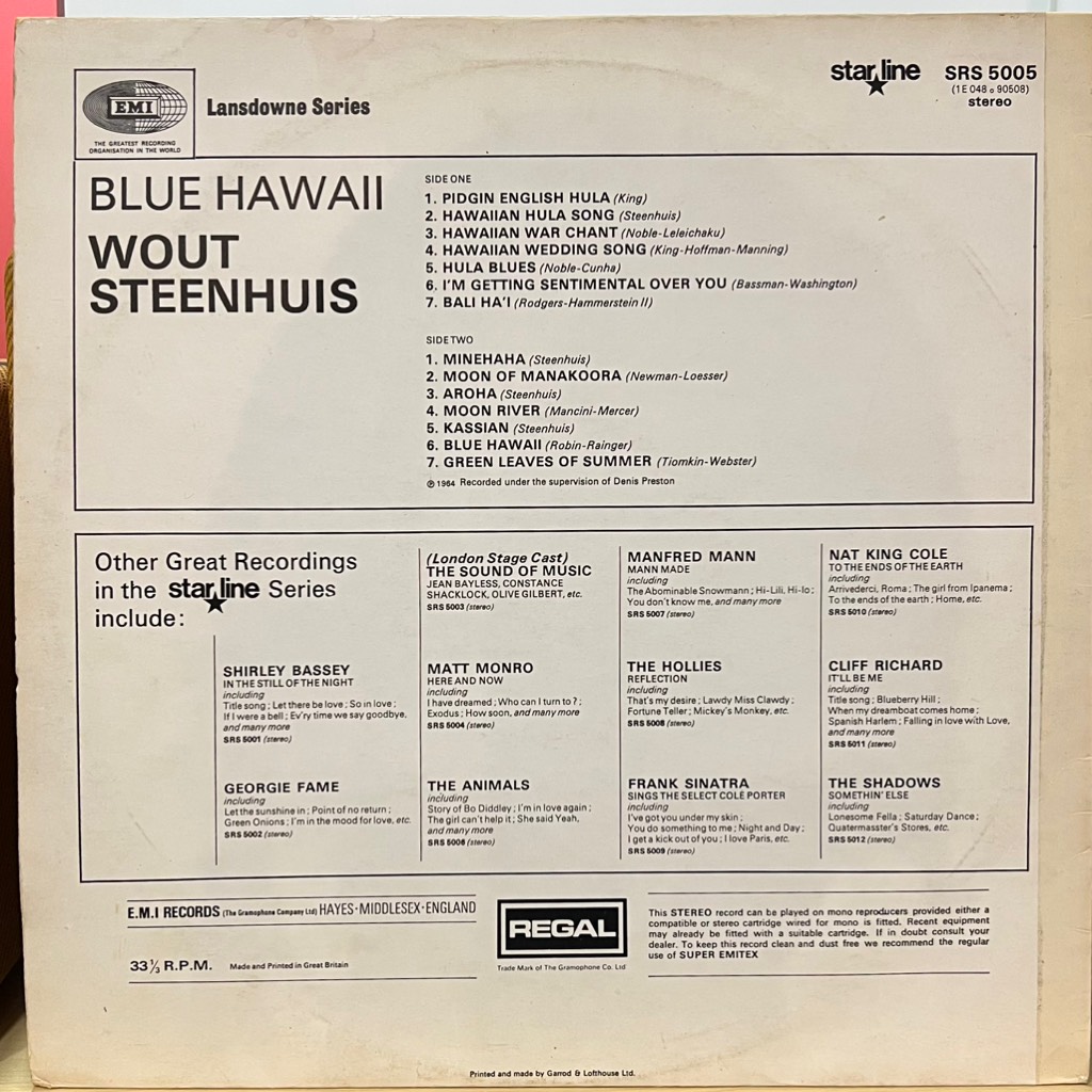 vinyl Wout Steenhuis – Blue Hawaii