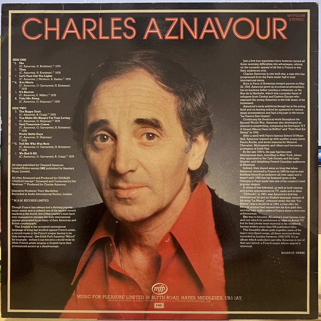 vinyl Charles Aznavour – Charles Aznavour
