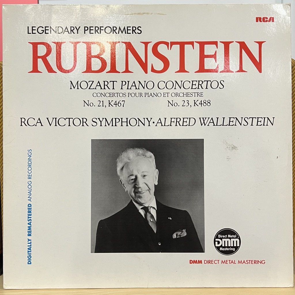 vinyl Rubinstein - Mozart, RCA Victor Symphony, Alfred Wallenstein – Mozart Piano Concertos, (Concertos Pour Piano Et Orchestre No. 21, K467 , No.23, K488 )