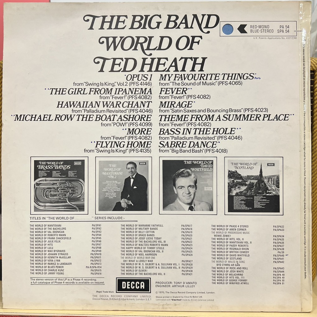 vinyl Ted Heath And His Music – The Big Band World Of Ted Heath