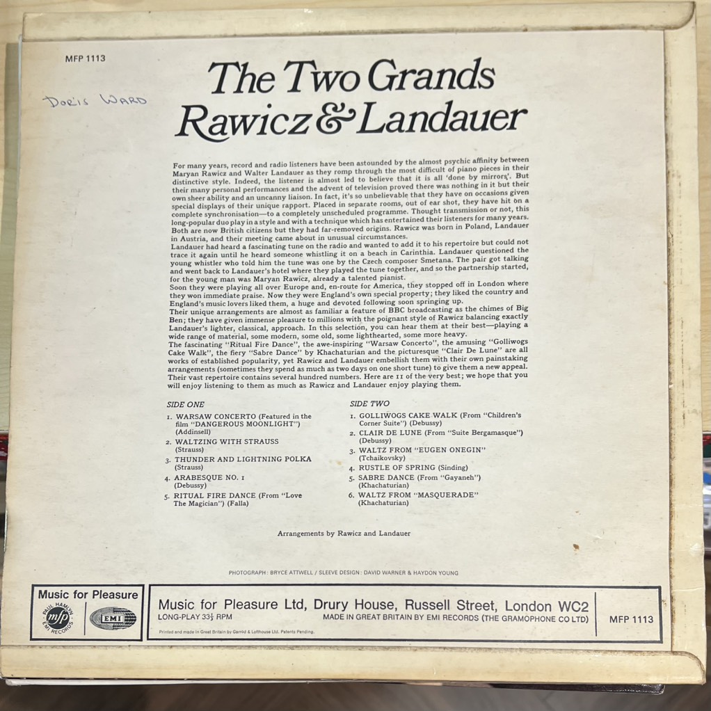 vinyl Rawicz & Landauer – The Two Grands