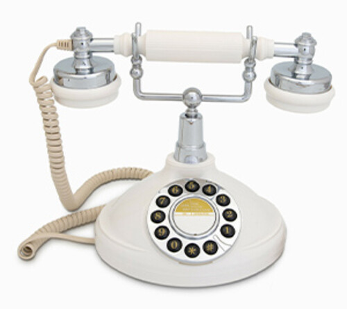 GPO Retro GPOOPLPBCR Opal Classic Desktop Push Button Telephone - Cream (Large Item, White)
