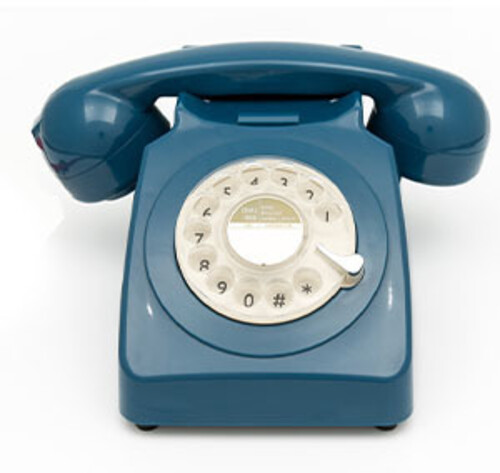 GPO Retro GPO746WIVR 746 Desktop Rotary Dial Telephone - Azure Blue (Large Item, Blue)