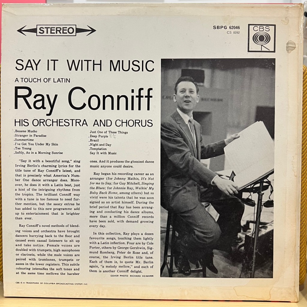 vinyl Ray Conniff, His Orchestra And Chorus – Say It With Music (A Touch Of Latin)