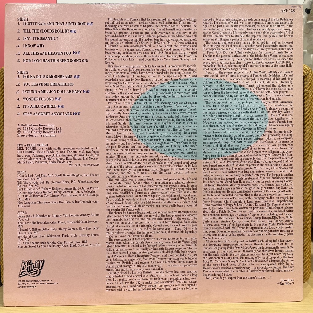 thuê vinyl Mel Torme – It's A Blue World