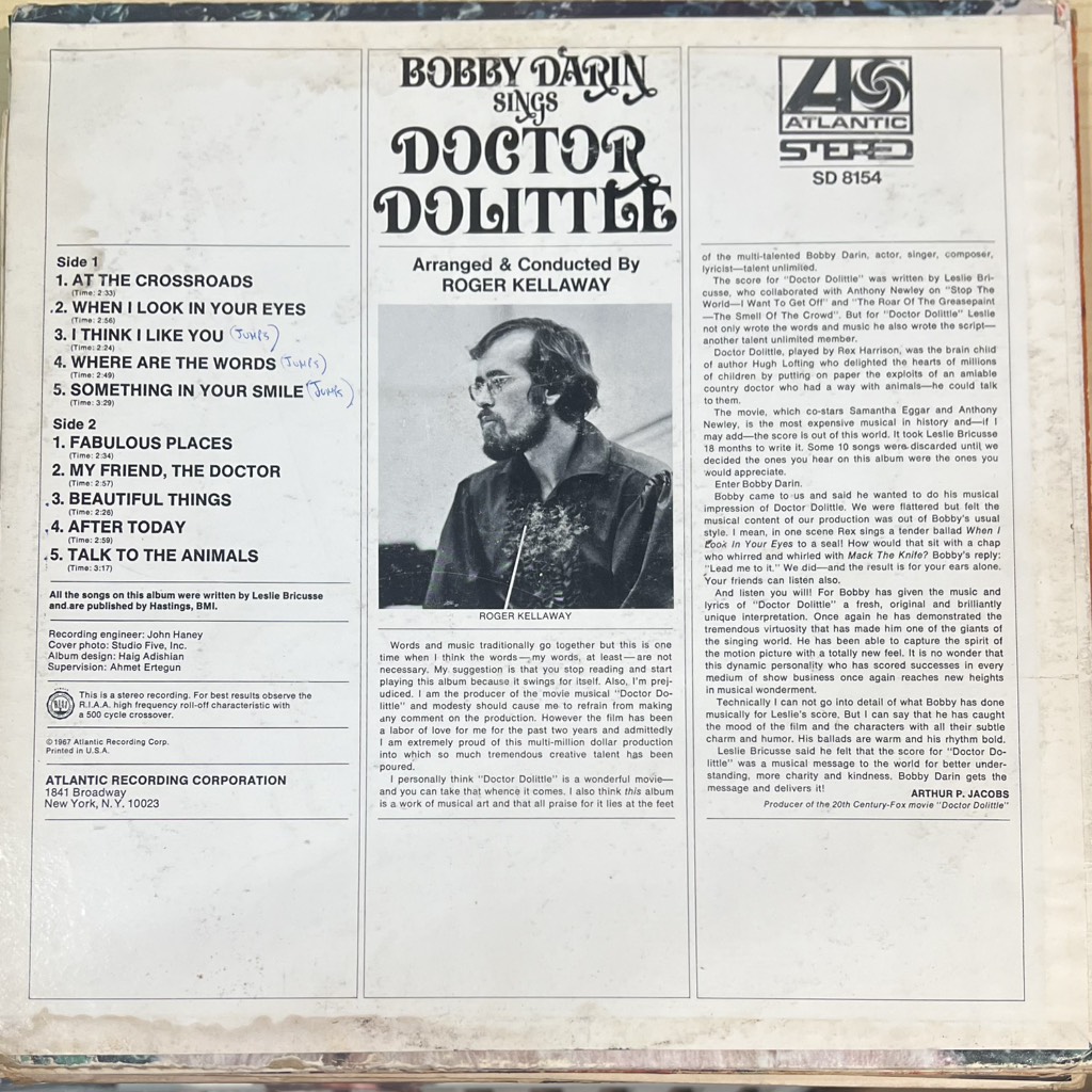vinyl Bobby Darin – Sings Doctor Dolittle