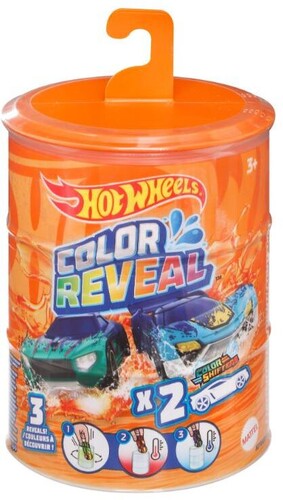 Mattel - Hot Wheels Color Reveal, One 2-Pack Surprise Color Reveal with Each Transaction (Toy Car, Blind Packaging)