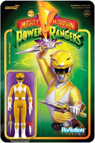 Super7 - Mighty Morphin Power Rangers ReAction Figure Wave 3 - Yellow Ranger (Collectible, Figure, Action Figure)